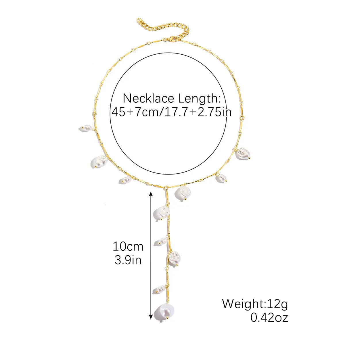 Luxury Pearl Necklace - Long Sweater Chain