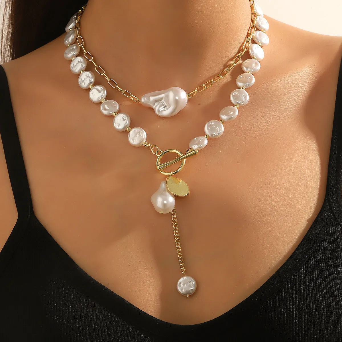 Luxury Pearl Necklace - Long Sweater Chain