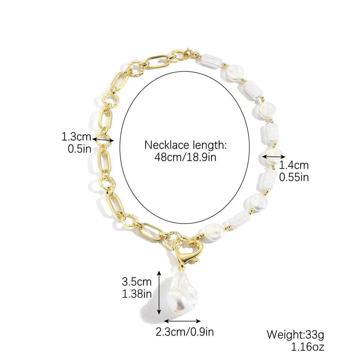 Luxury Pearl Necklace - Long Sweater Chain
