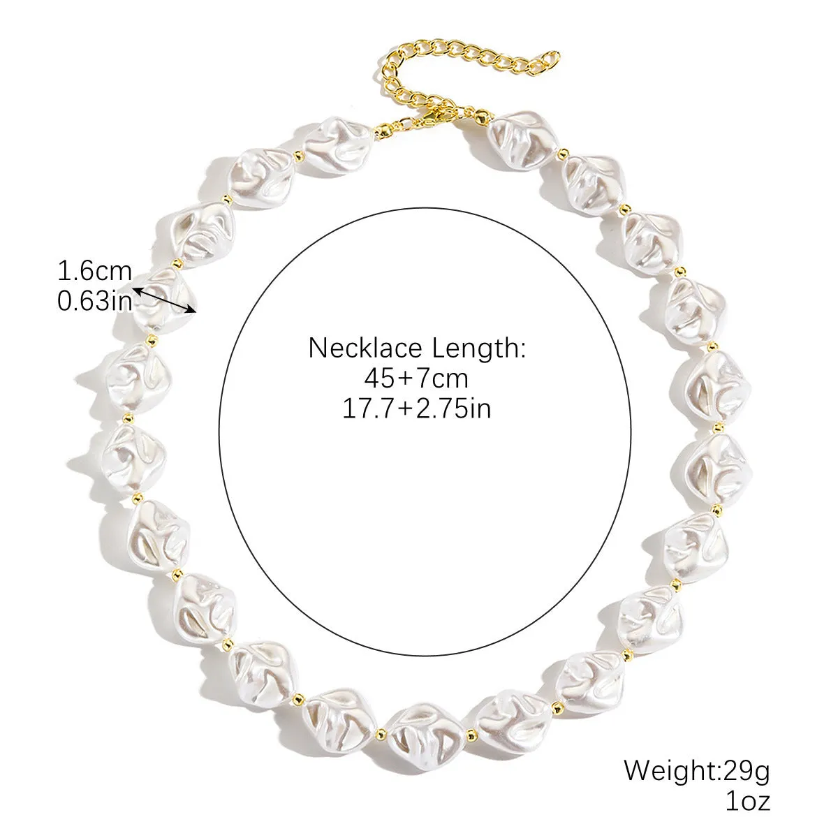 Luxury Pearl Necklace - Long Sweater Chain