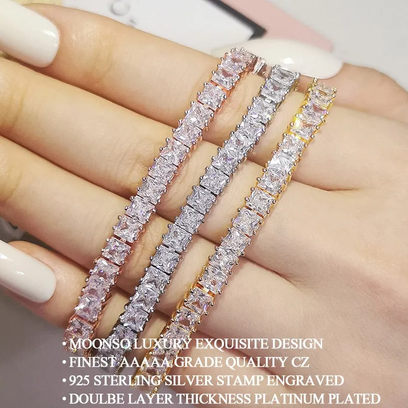 Luxury Princess 3mm 18cm Silver Color Bracelet Bangle