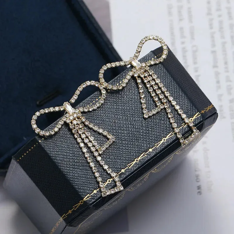 Luxury Rhinestone Tassel Earrings