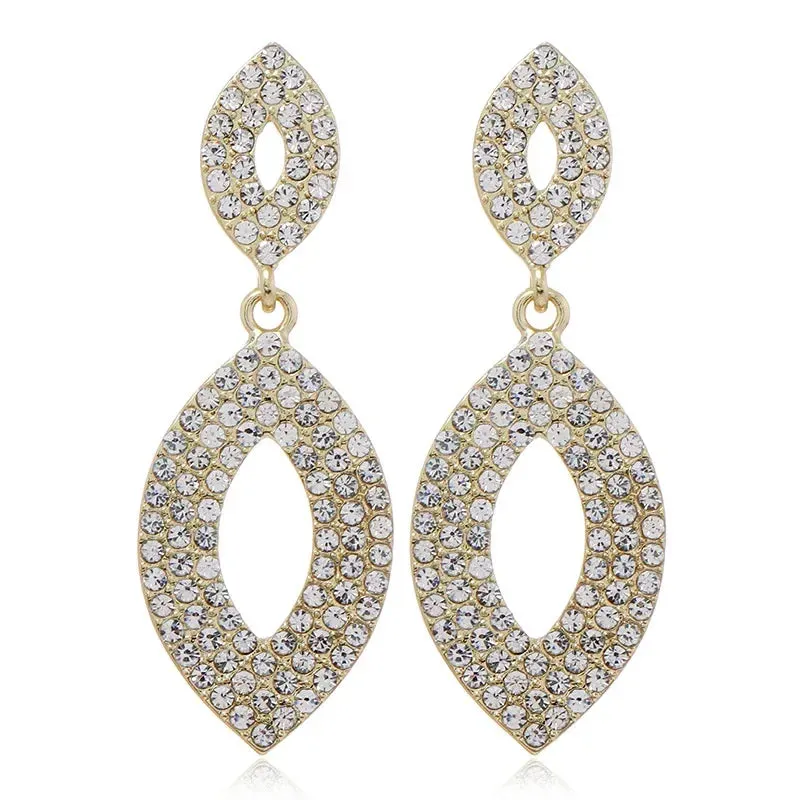 Luxury Rhinestone Tassel Earrings