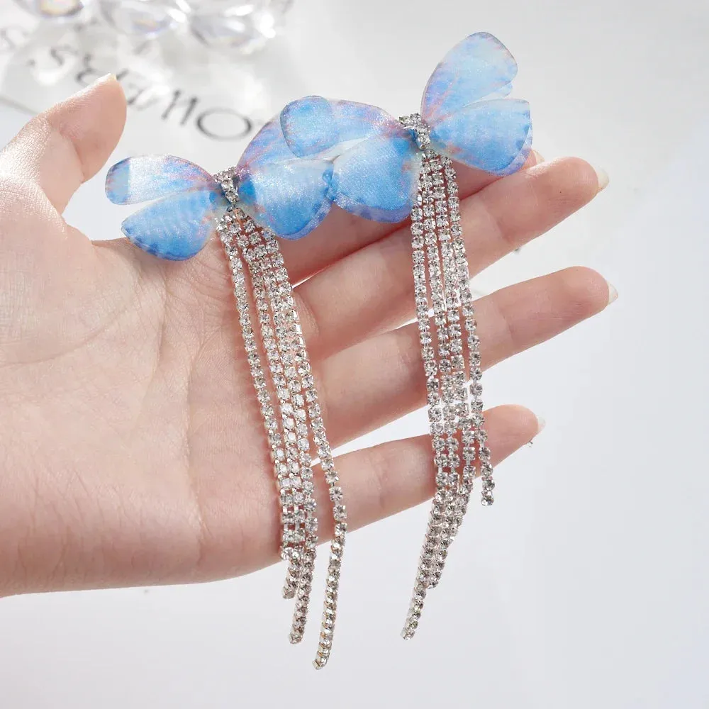 Luxury Rhinestone Tassel Earrings