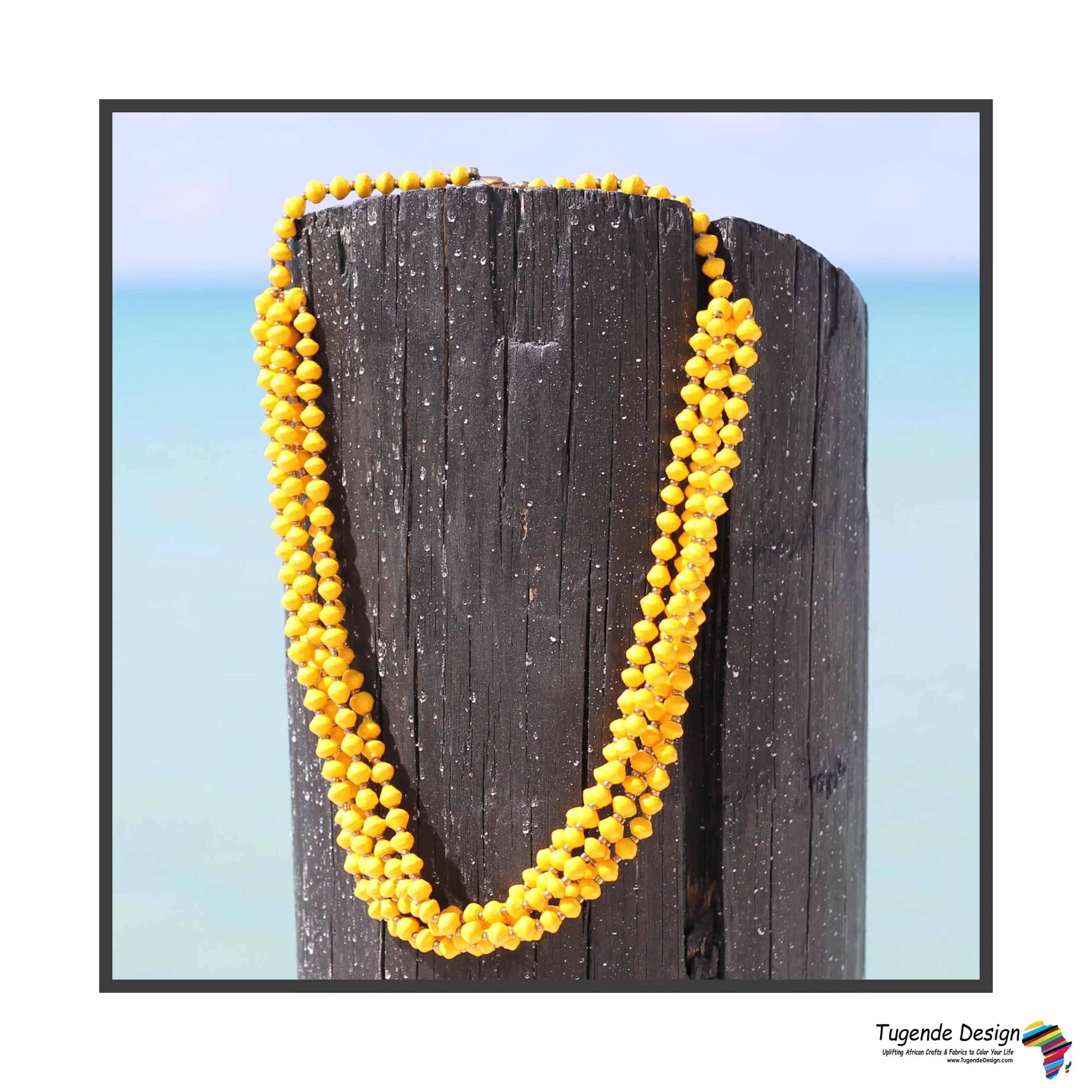 Maggie Handmade Colorful Beaded Multi Strand Monochromatic Necklace (Available in 6 Colors)