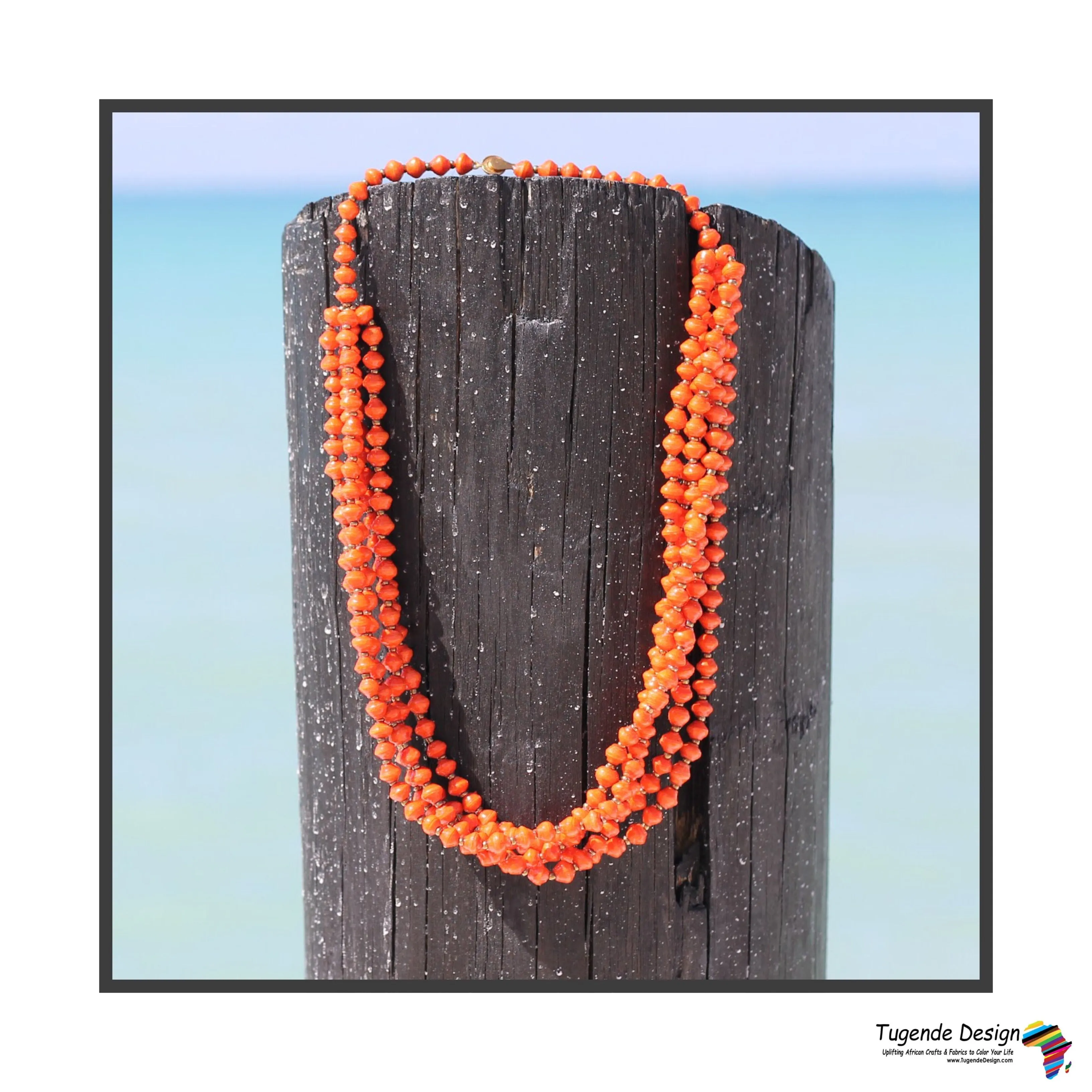 Maggie Handmade Colorful Beaded Multi Strand Monochromatic Necklace (Available in 6 Colors)