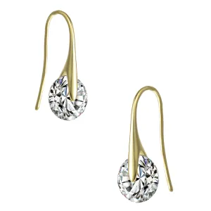 Marguerite Boomerang Moissanite  Earrings