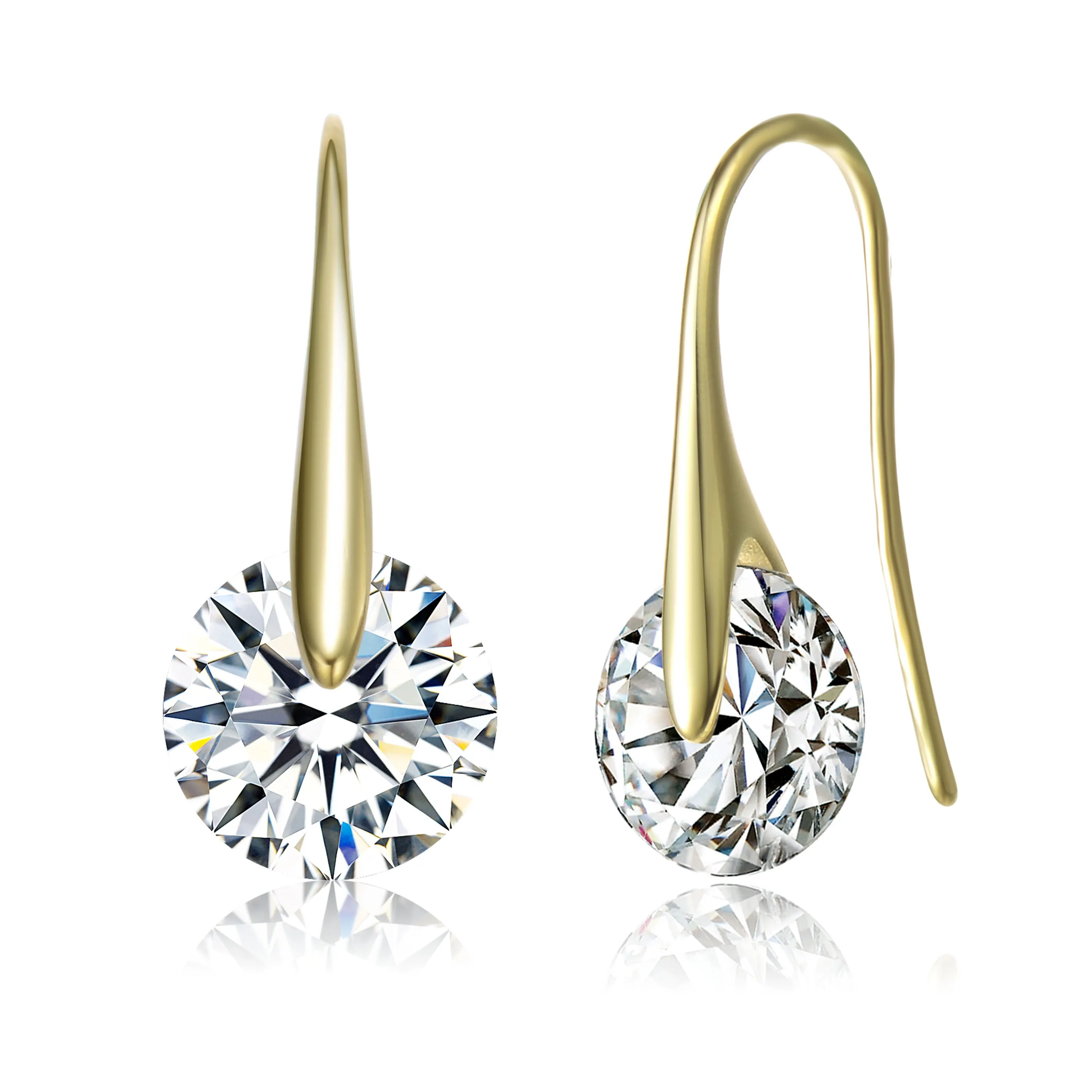 Marguerite Boomerang Moissanite  Earrings