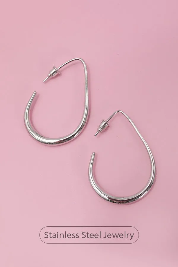 Medium Silver Hoop