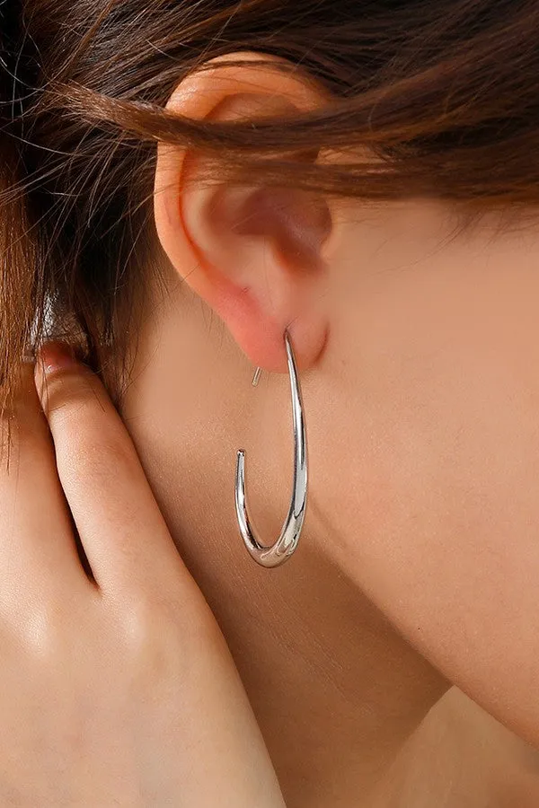 Medium Silver Hoop