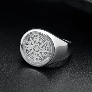 Mens Compass fashion Ring