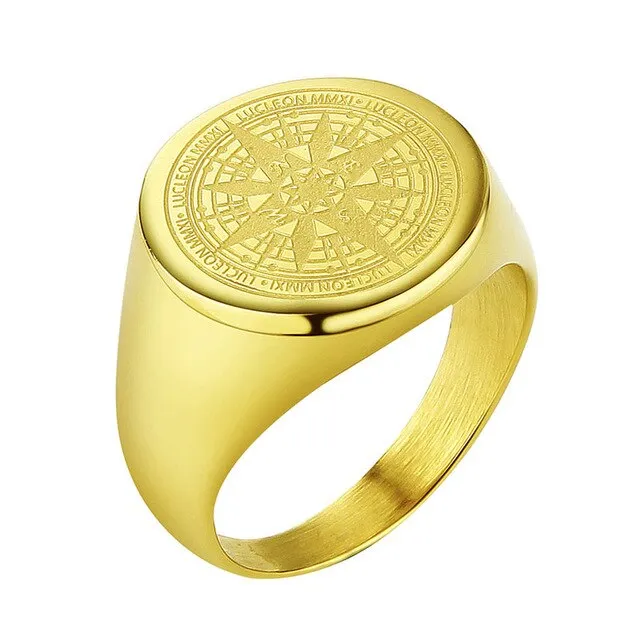 Mens Compass fashion Ring