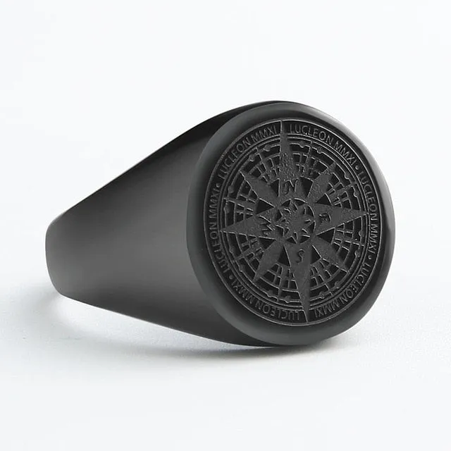 Mens Compass fashion Ring