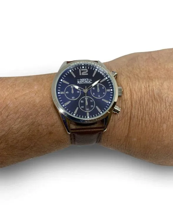 Men's Republic | Watch set with 4 Bracelets - Blue Face
