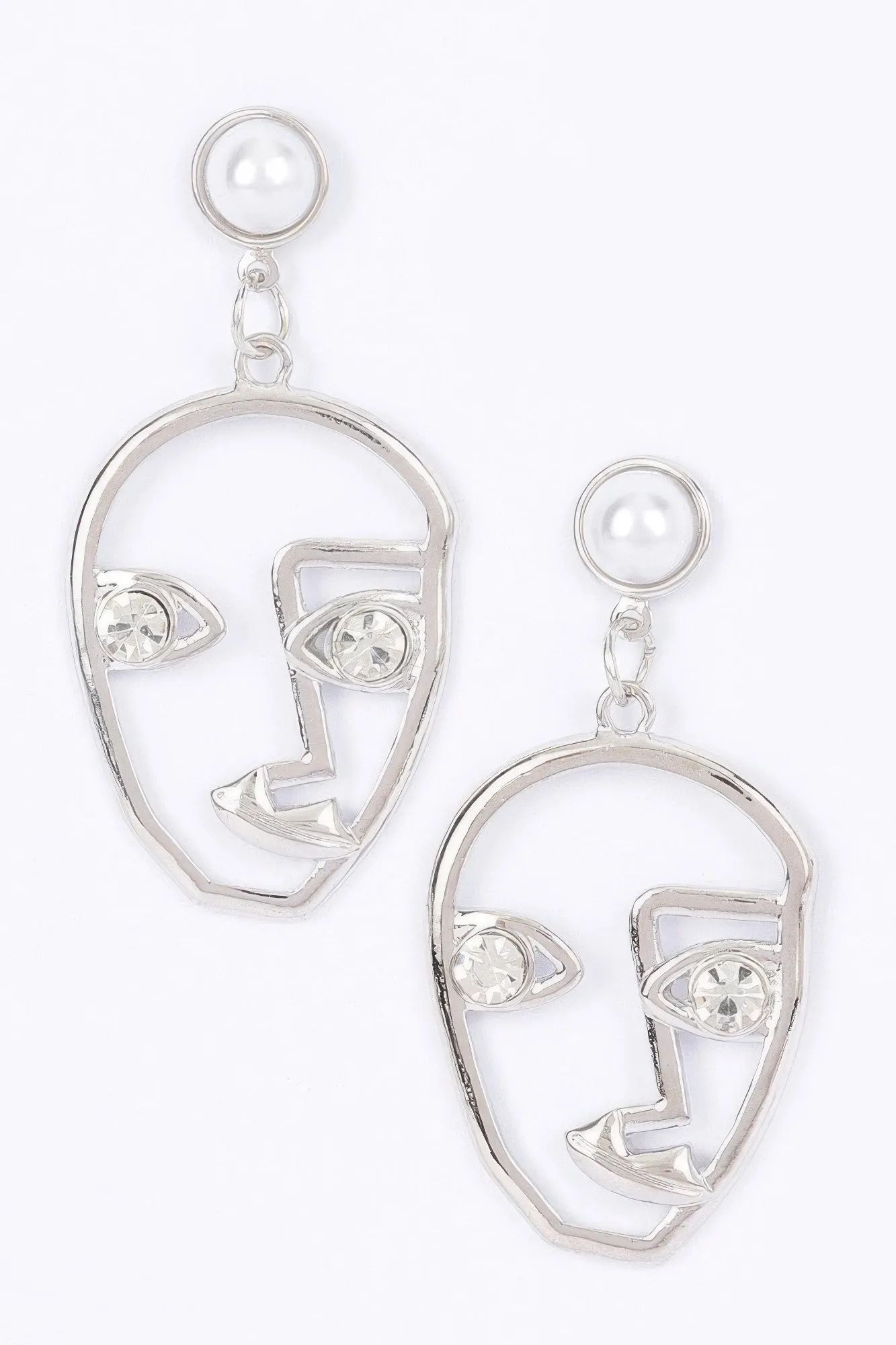 Metal Face Earring