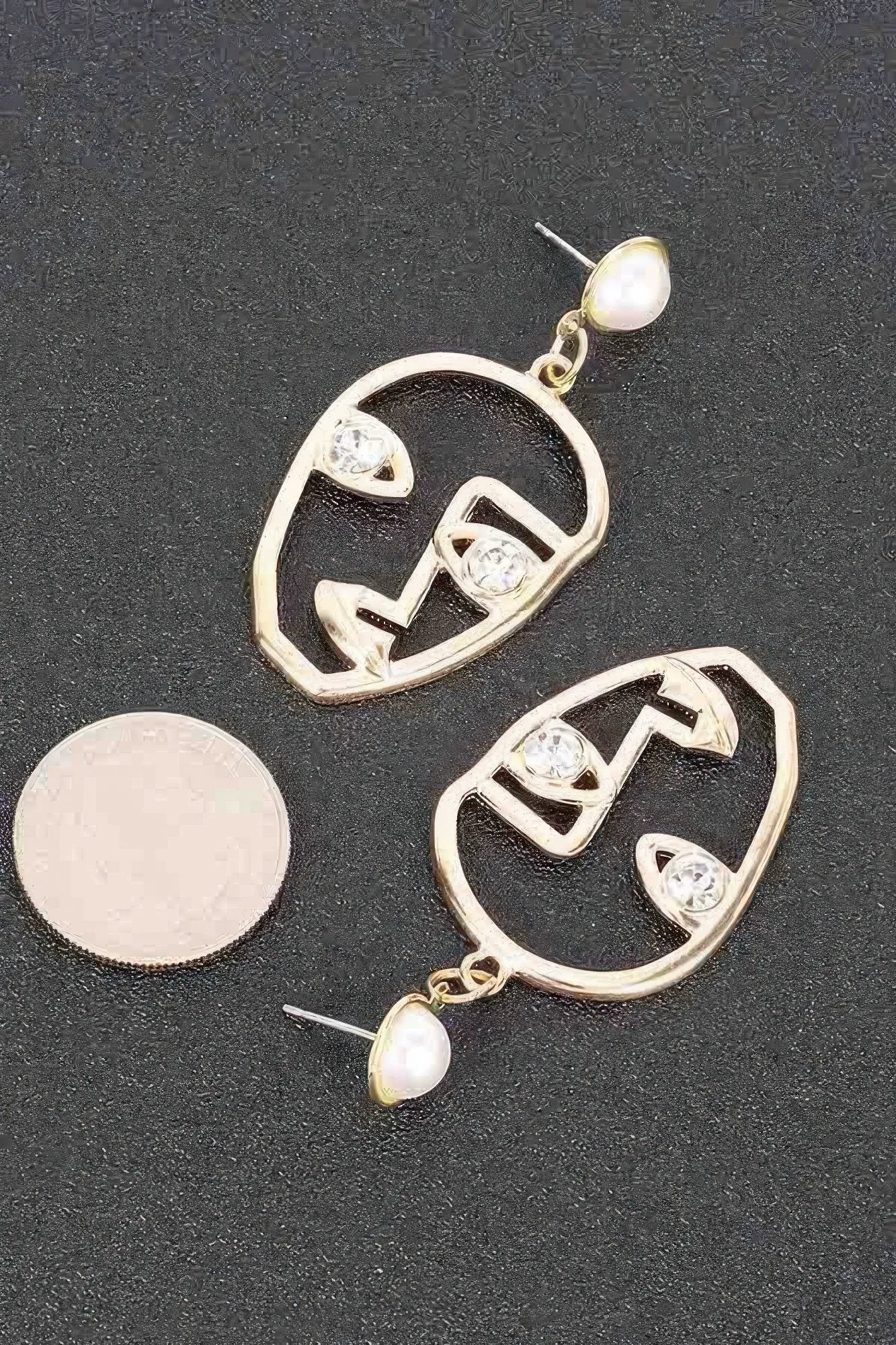 Metal Face Earring