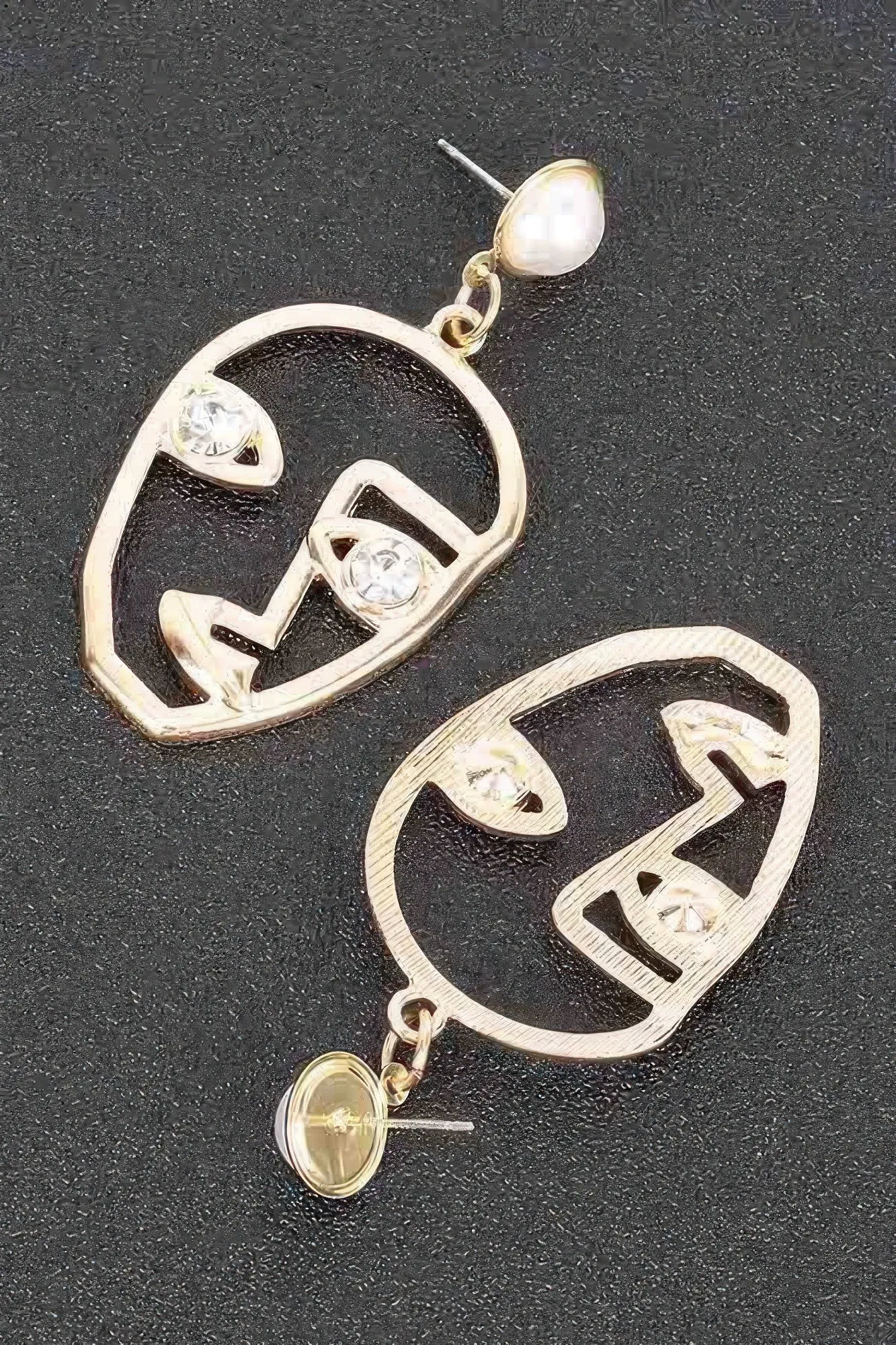 Metal Face Earring