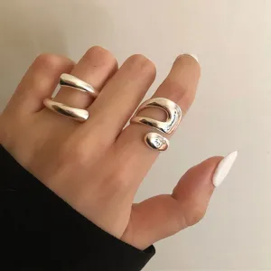 Minimalist Silver Colour Ring for Women