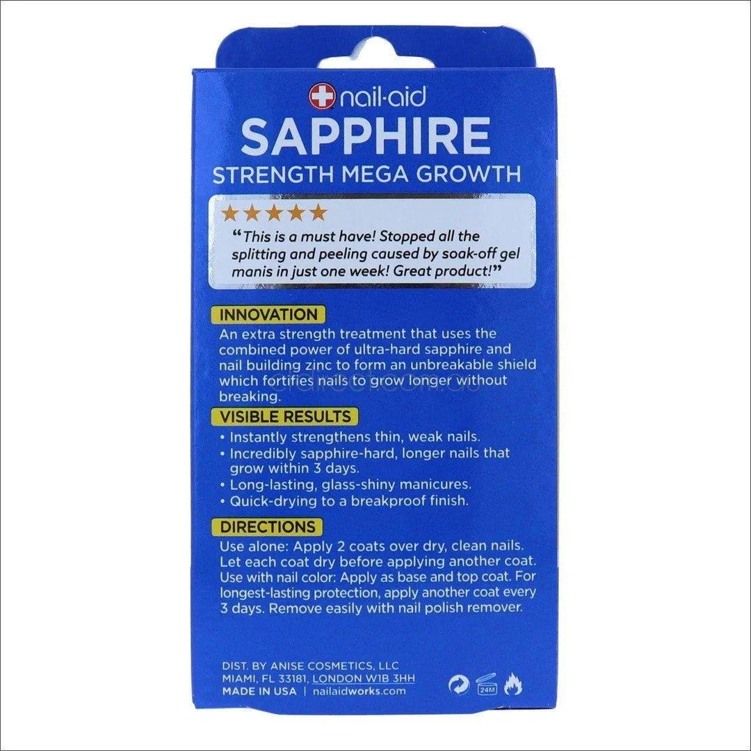 Nail-Aid Sapphire Strength Mega Growth Extra Strong Nail Treatment 15ml