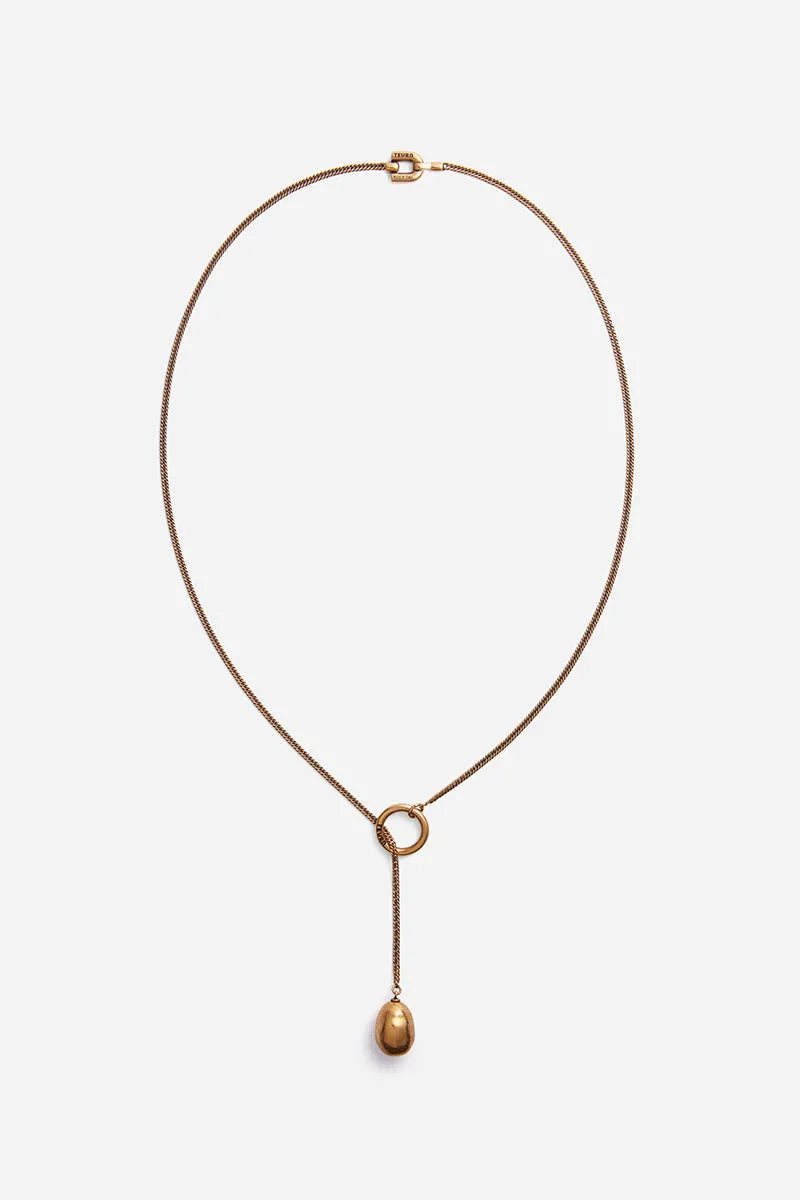 Necklace with gold pendant