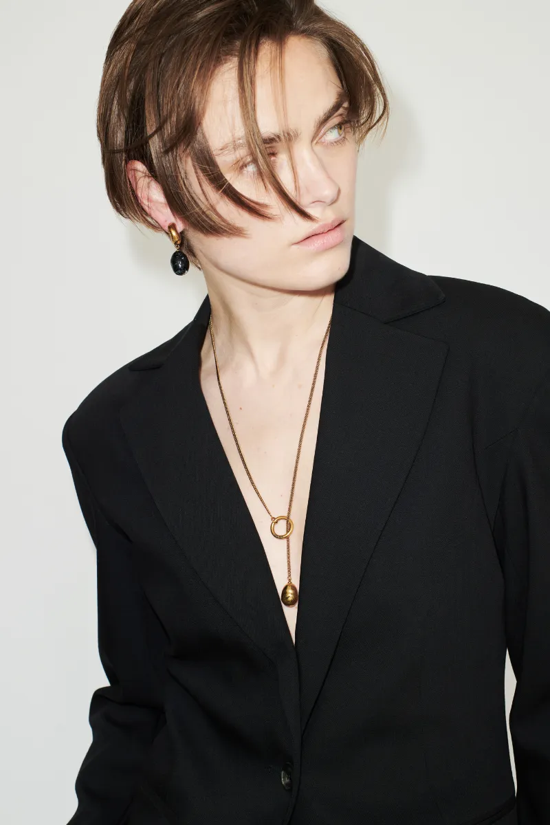 Necklace with gold pendant
