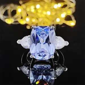 New Arrival Luxury High End Cushion Cut Designer AAA  Quality CZ Diamonds Engagement Rings