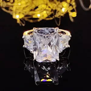 New Arrival Marvelous Luxury Rectangle Cut AAA  Quality CZ Diamonds Engagement Rings