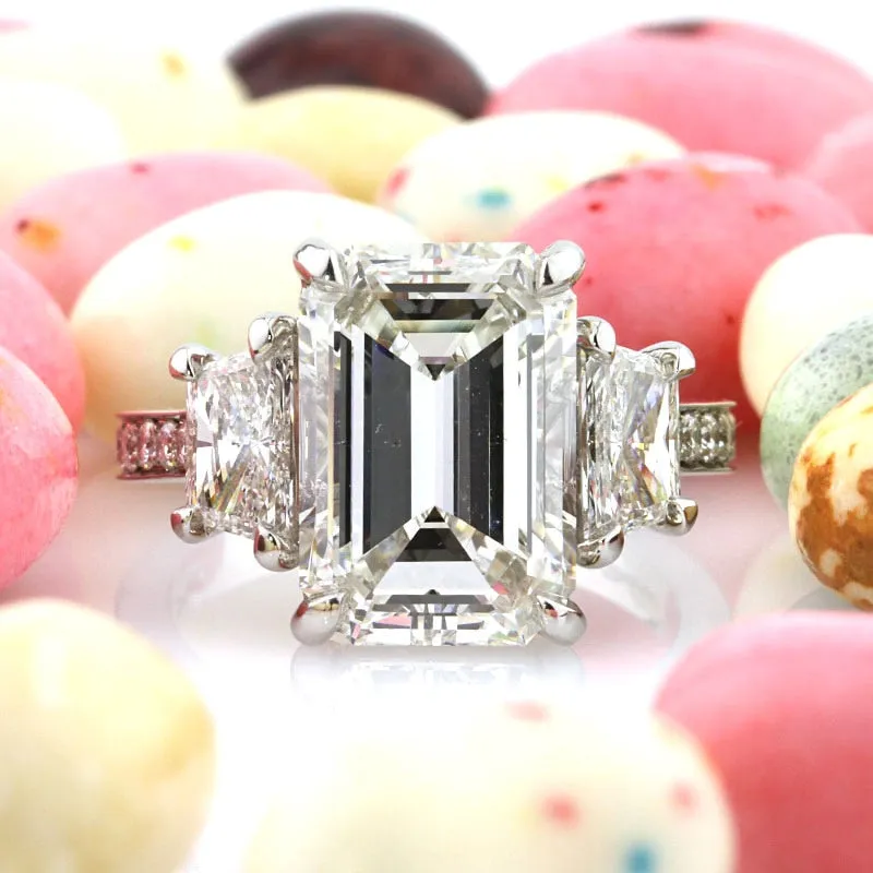 New Arrival Marvelous Luxury Rectangle Cut AAA  Quality CZ Diamonds Engagement Rings