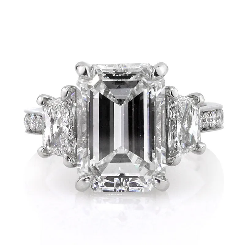 New Arrival Marvelous Luxury Rectangle Cut AAA  Quality CZ Diamonds Engagement Rings