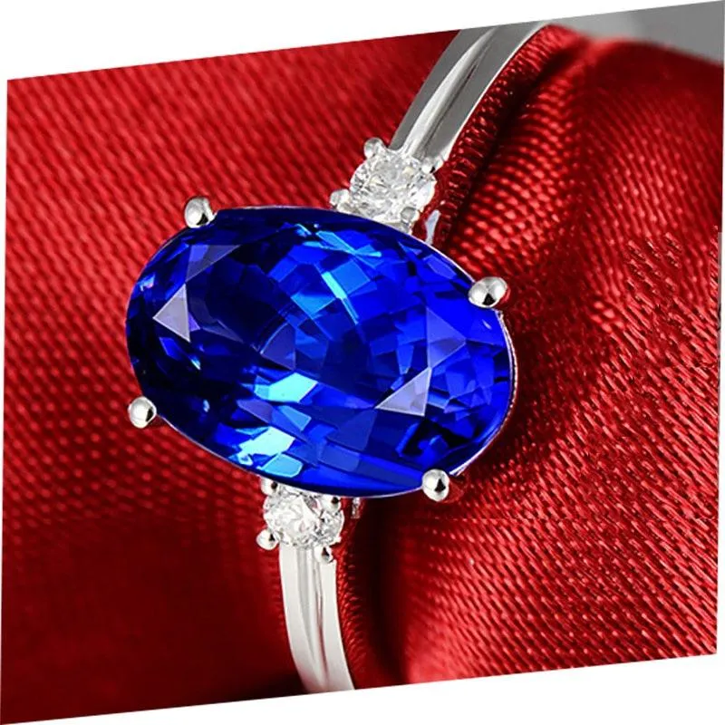 New Classic Oval Cut green/pink/blue Lab Sapphires Gemstone Fashion Rings
