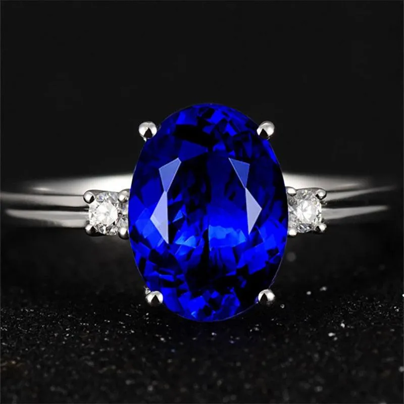 New Classic Oval Cut green/pink/blue Lab Sapphires Gemstone Fashion Rings