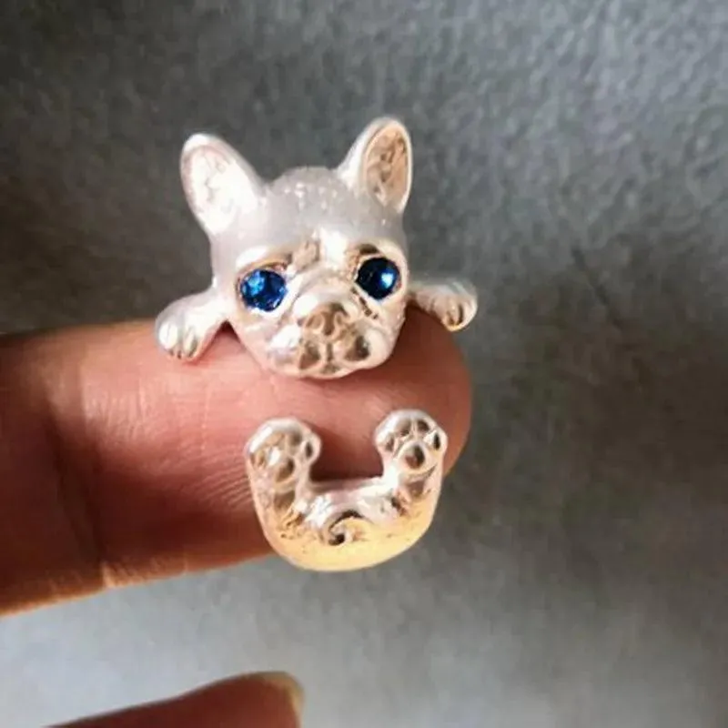 New Cute Lifelike Cat Opening Rings For Women and Girls - Trendy Silver Color Adjustable Jewellery Rings