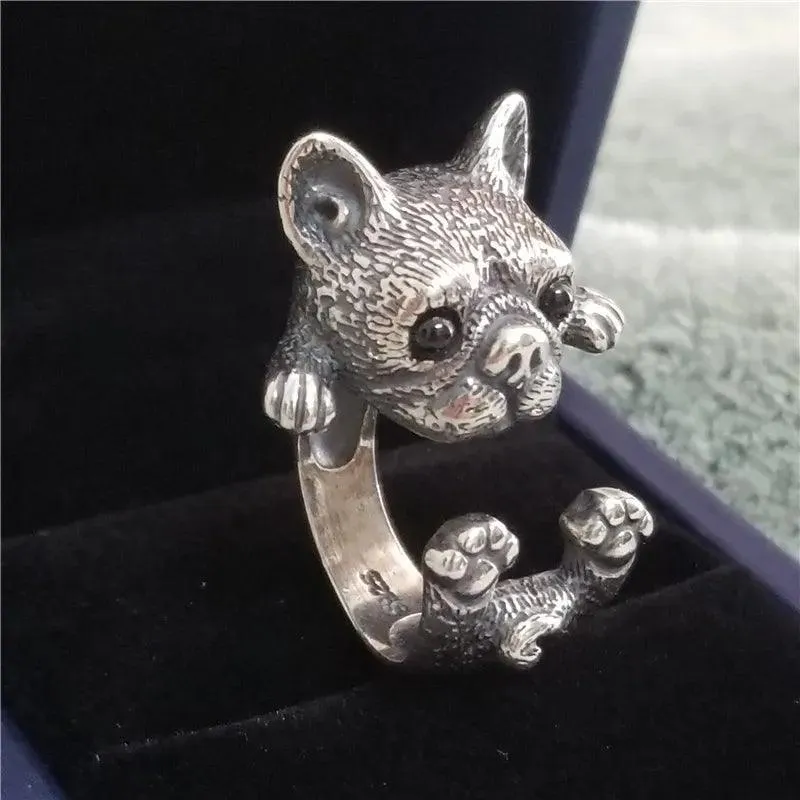 New Cute Lifelike Cat Opening Rings For Women and Girls - Trendy Silver Color Adjustable Jewellery Rings