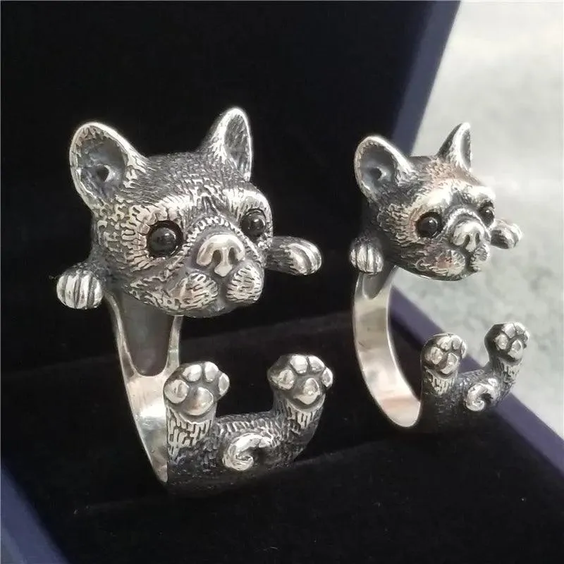 New Cute Lifelike Cat Opening Rings For Women and Girls - Trendy Silver Color Adjustable Jewellery Rings