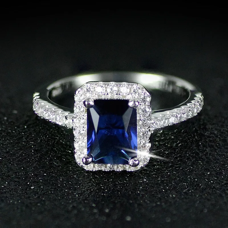 NEW Luxury Handmade Square Cut  AAAA Quality CZ Diamonds  Engagement Promise Rings
