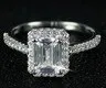 NEW Luxury Handmade Square Cut  AAAA Quality CZ Diamonds  Engagement Promise Rings