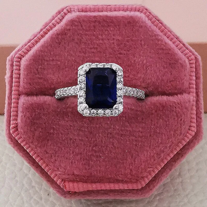 NEW Luxury Handmade Square Cut  AAAA Quality CZ Diamonds  Engagement Promise Rings