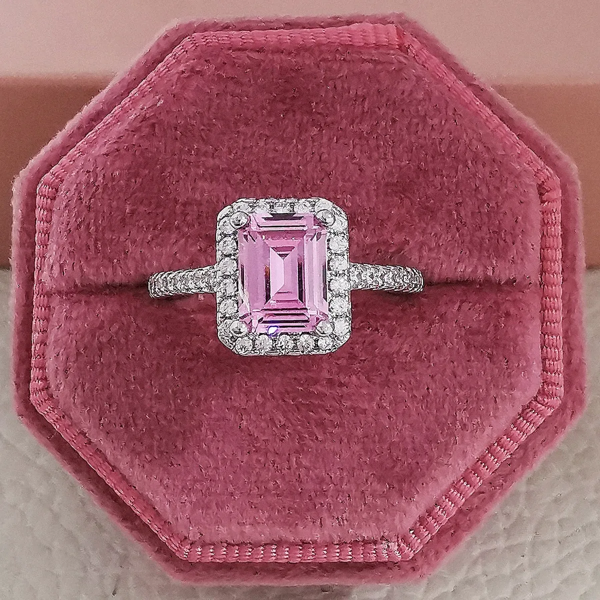 NEW Luxury Handmade Square Cut  AAAA Quality CZ Diamonds  Engagement Promise Rings