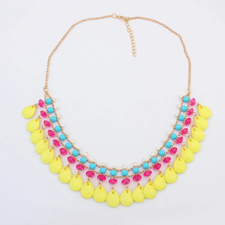 New M Boho Tassel Necklace