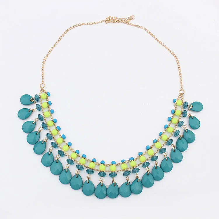 New M Boho Tassel Necklace
