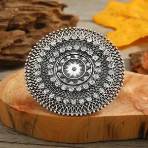 NEW VINTAGE RINGS  - Beautiful Big Round Women Midi Finger Boho Funky Crystal Statement Ring