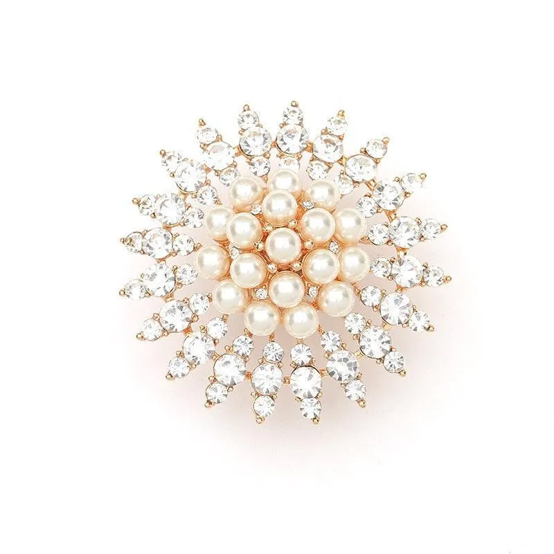 NEW VINTAGE RINGS Luxury Big Flower Pearl  Promise Midi Crystal Rings