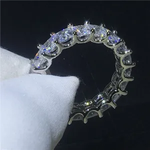 NEW Vintage Round cut AAAA Quality Cubic Zirconia Diamonds Promise ring set