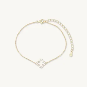 Open Clover Sapphire Bracelet