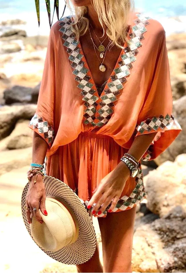 Orange Luxury Silk Kaftans