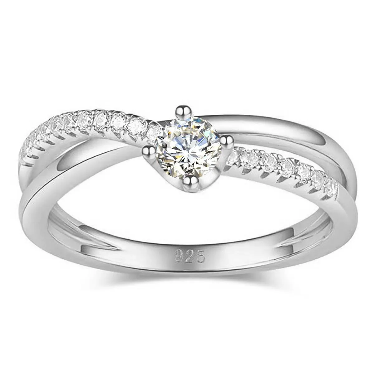 Outstanding Round Cut High Quality Moissanite Diamond High Quality Trendy Delicate Lab Diamond Rings