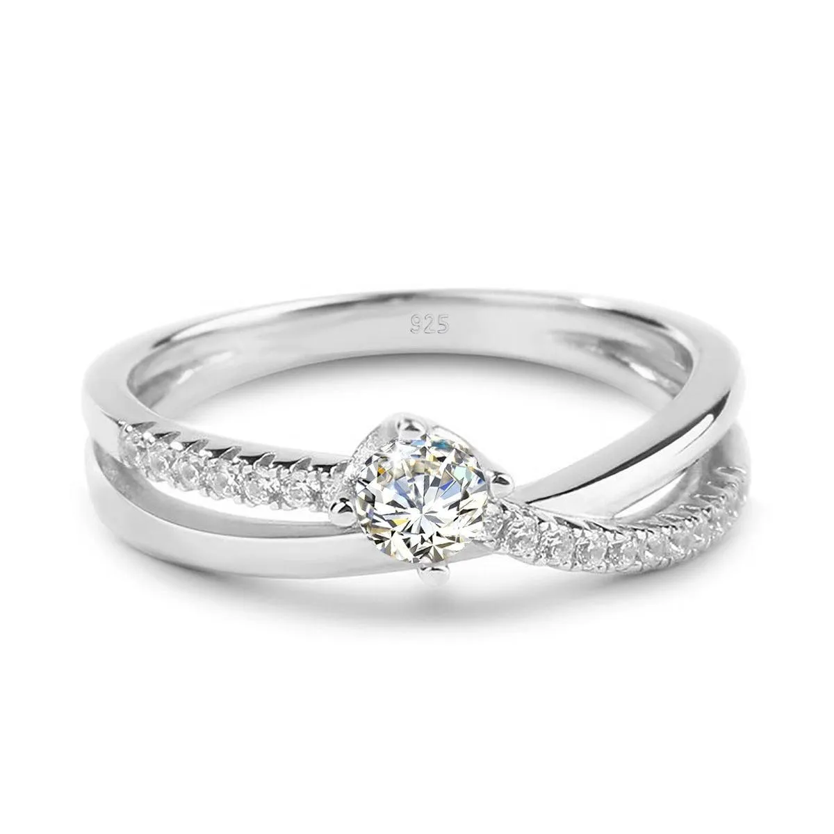 Outstanding Round Cut High Quality Moissanite Diamond High Quality Trendy Delicate Lab Diamond Rings