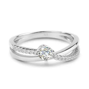 Outstanding Round Cut High Quality Moissanite Diamond High Quality Trendy Delicate Lab Diamond Rings
