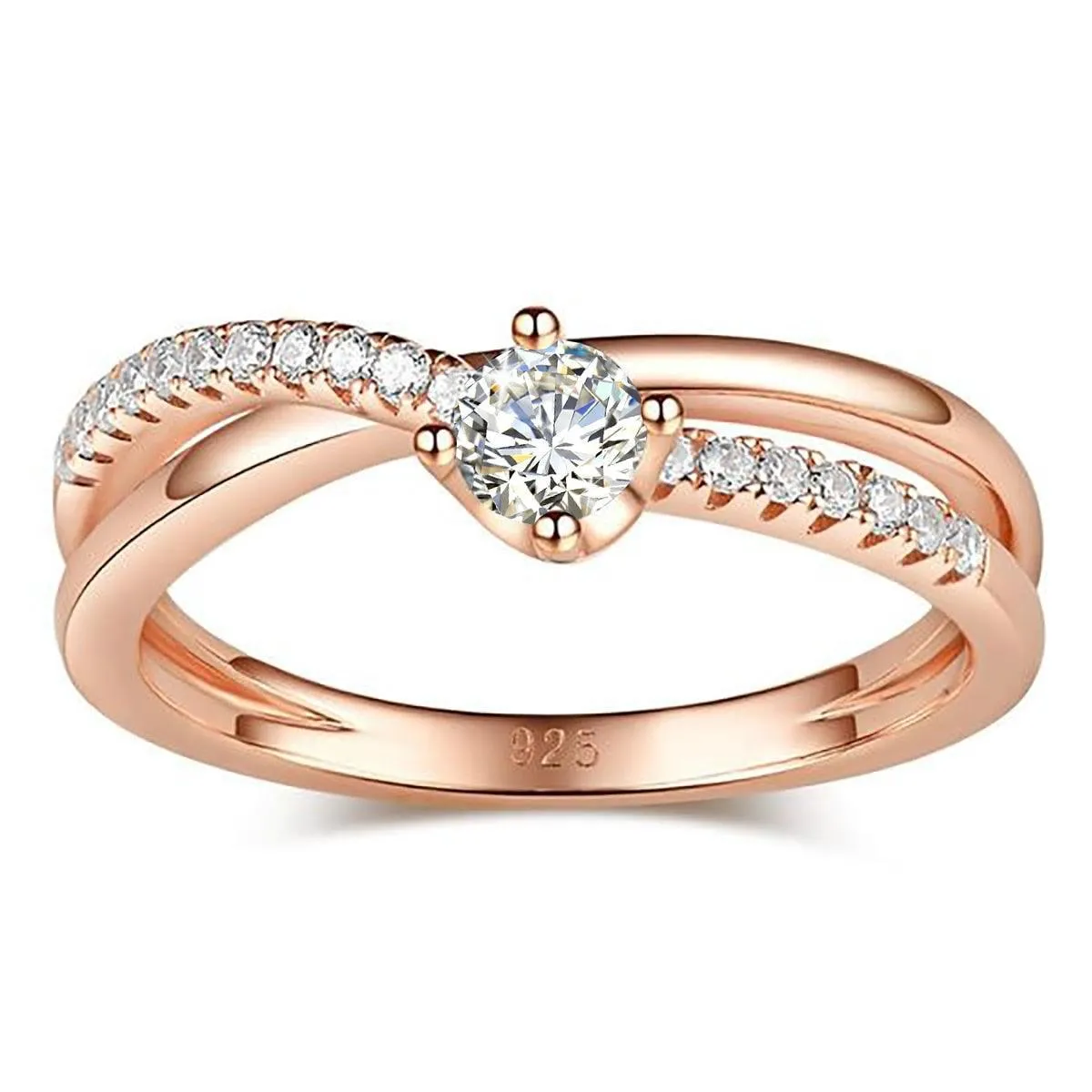 Outstanding Round Cut High Quality Moissanite Diamond High Quality Trendy Delicate Lab Diamond Rings