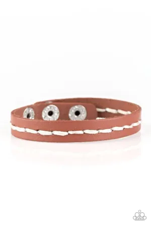 Paparazzi Bracelet ~ First Class TRAVELER - Brown
